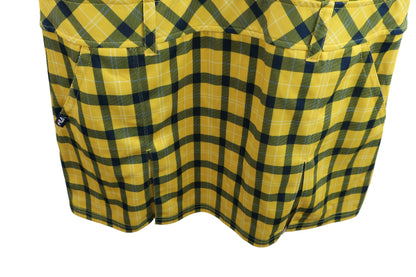 FILA GOLF(フィラゴルフ) ポロワンピース 黄色青チェック レディース M A-4