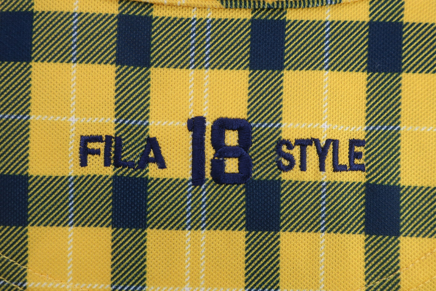 FILA GOLF(フィラゴルフ) ポロワンピース 黄色青チェック レディース M A-6
