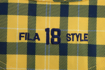 FILA GOLF(フィラゴルフ) ポロワンピース 黄色青チェック レディース M A-6