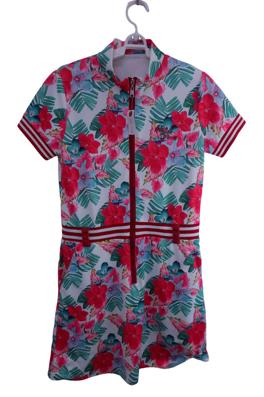 KISS ON THE GREEN(キスオンザグリーン) ワンピース 赤花柄 レディース 2 A-1