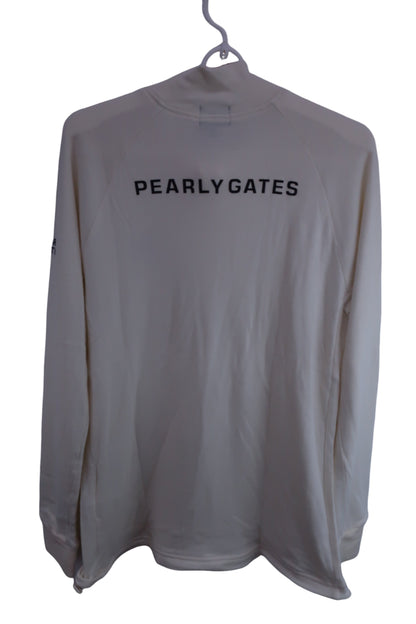 PEARLY GATES(パーリーゲイツ) 長袖ハーフジップシャツ 白 メンズ 4 053-162005 A-5