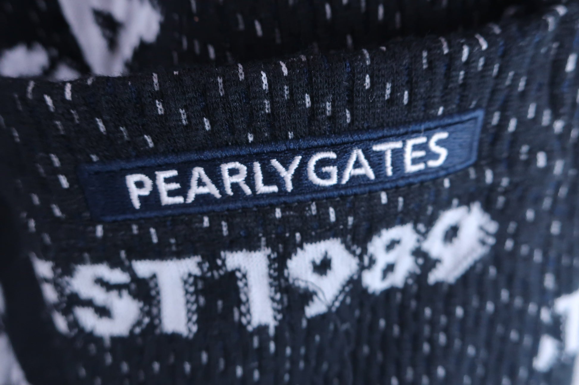 PEARLY GATES(パーリーゲイツ) 厚手スウェットパンツ 黒総柄 メンズ 5 053-3131013 B-4