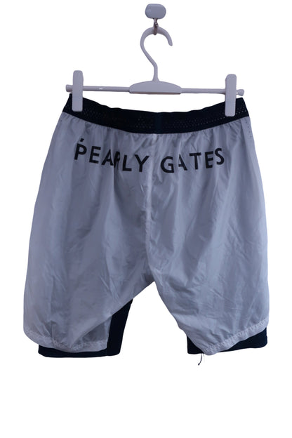 PEARLY GATES(パーリーゲイツ) ナイロンハーフパンツ 白ネイビー メンズ 6 053-9132533 B-3