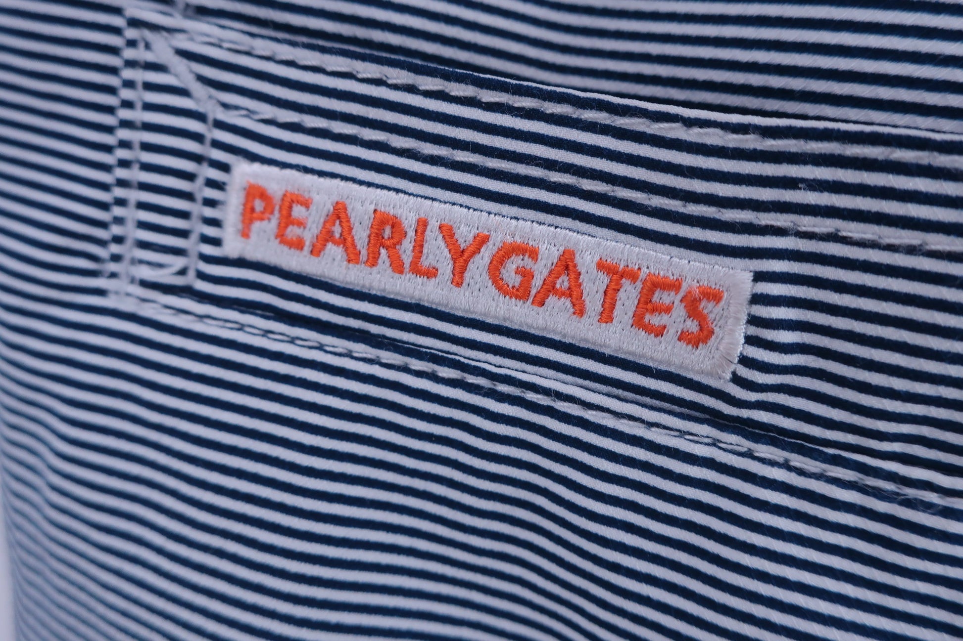 PEARLY GATES(パーリーゲイツ) パンツ 白紺ボーダー メンズ 5 053-0131407 A-5