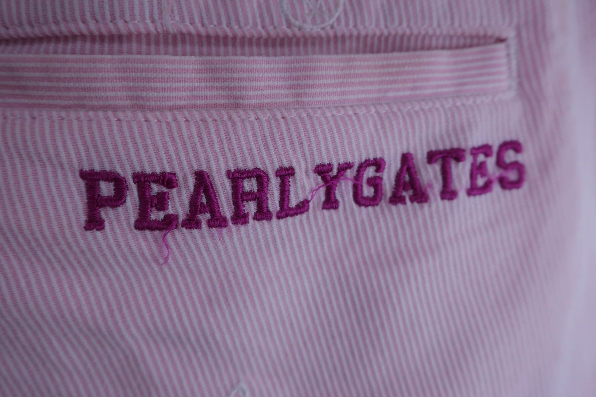 PEARLY GATES(パーリーゲイツ) ハーフパンツ 白ピンクストライプ メンズ 6 053-132469 C-6