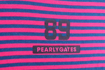 PEARLY GATES(パーリーゲイツ) 長袖ハイネックシャツ 赤紺ボーダー メンズ 5 053-8266903 B-6