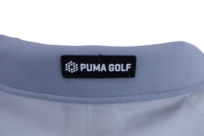 PUMA GOLF(プーマゴルフ) ポロシャツ 白 襟グレー メンズ US S A-5