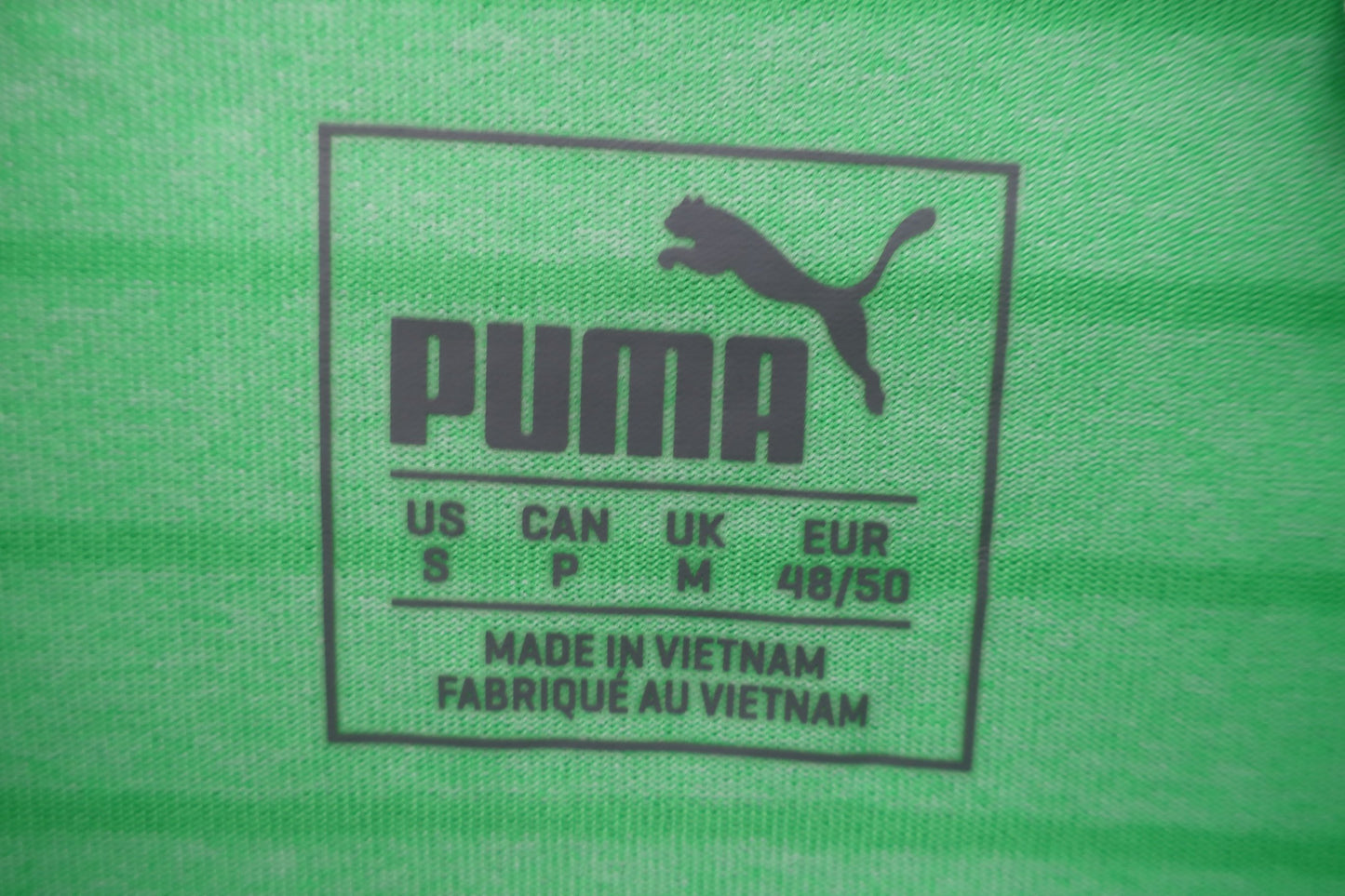 PUMA GOLF(プーマゴルフ) ポロシャツ 緑ボーダー メンズ US S A-3