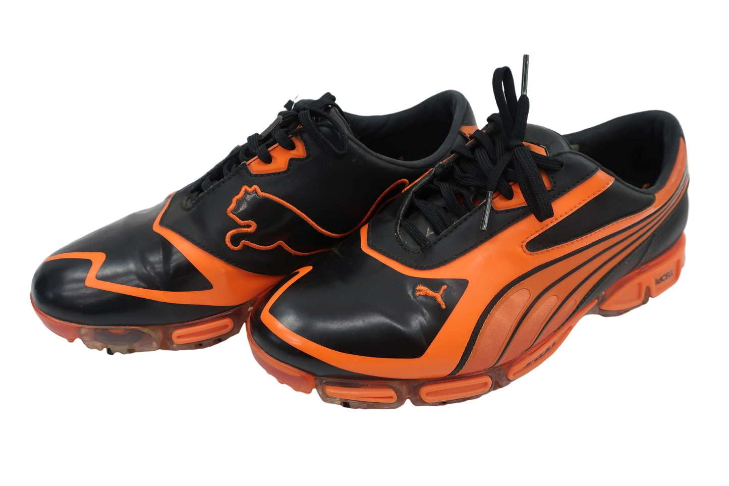 PUMA GOLF(プーマゴルフ) ゴルフシューズ 黒オレンジ メンズ 25.5cm 186156 04 A-1