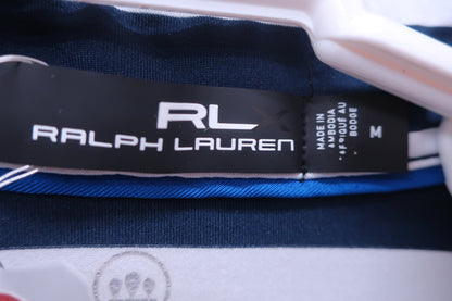 RLX RALPH LAUREN(アールエルエックス) ポロシャツ 白青ボーダー メンズ M B-3