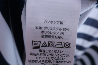 RLX RALPH LAUREN(アールエルエックス) ポロシャツ 白青ボーダー メンズ M B-5