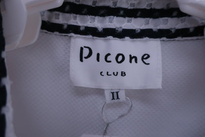 PICONE CLUB(ピコネクラブ) ノースリーブポロシャツ 白黒 レディース ? A-2