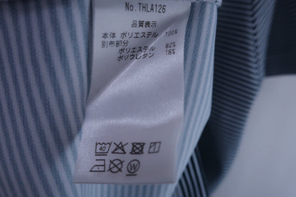 TOMMY HILFIGER GOLF(トミーヒルフィガーゴルフ) 半袖モックネックシャツ 白黒ボーダー レディース LL S-6
