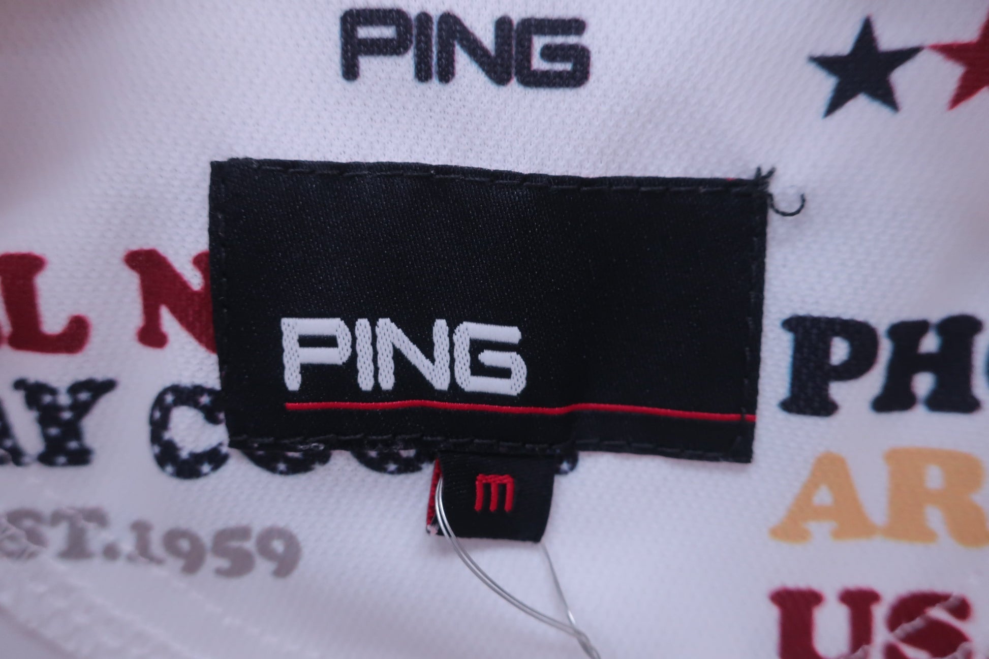 PING(ピン) ポロシャツ 白総柄 レディース M 622-3160306 A-3