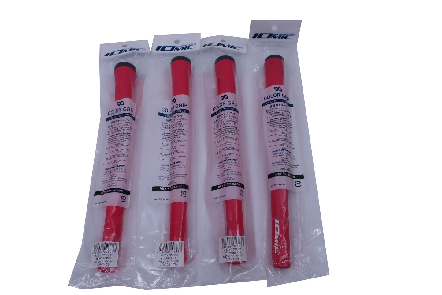 IOMIC(イオミック) ゴルフグリップ4本セット 赤 M60 LTC MOEBIUS N-2