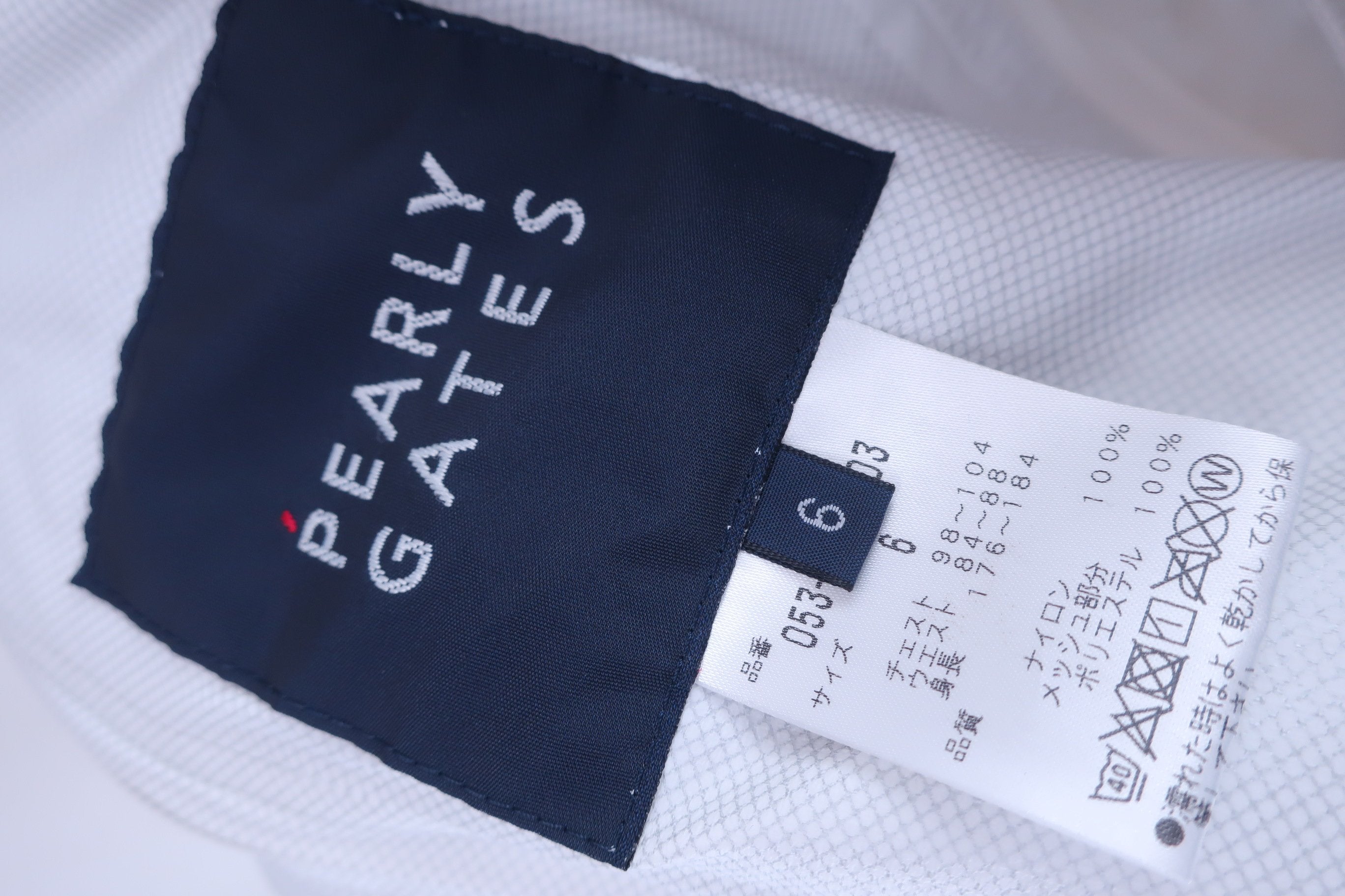 PEARLY GATES(パーリーゲイツ) レインウェア上下セット(収納袋付) 白青