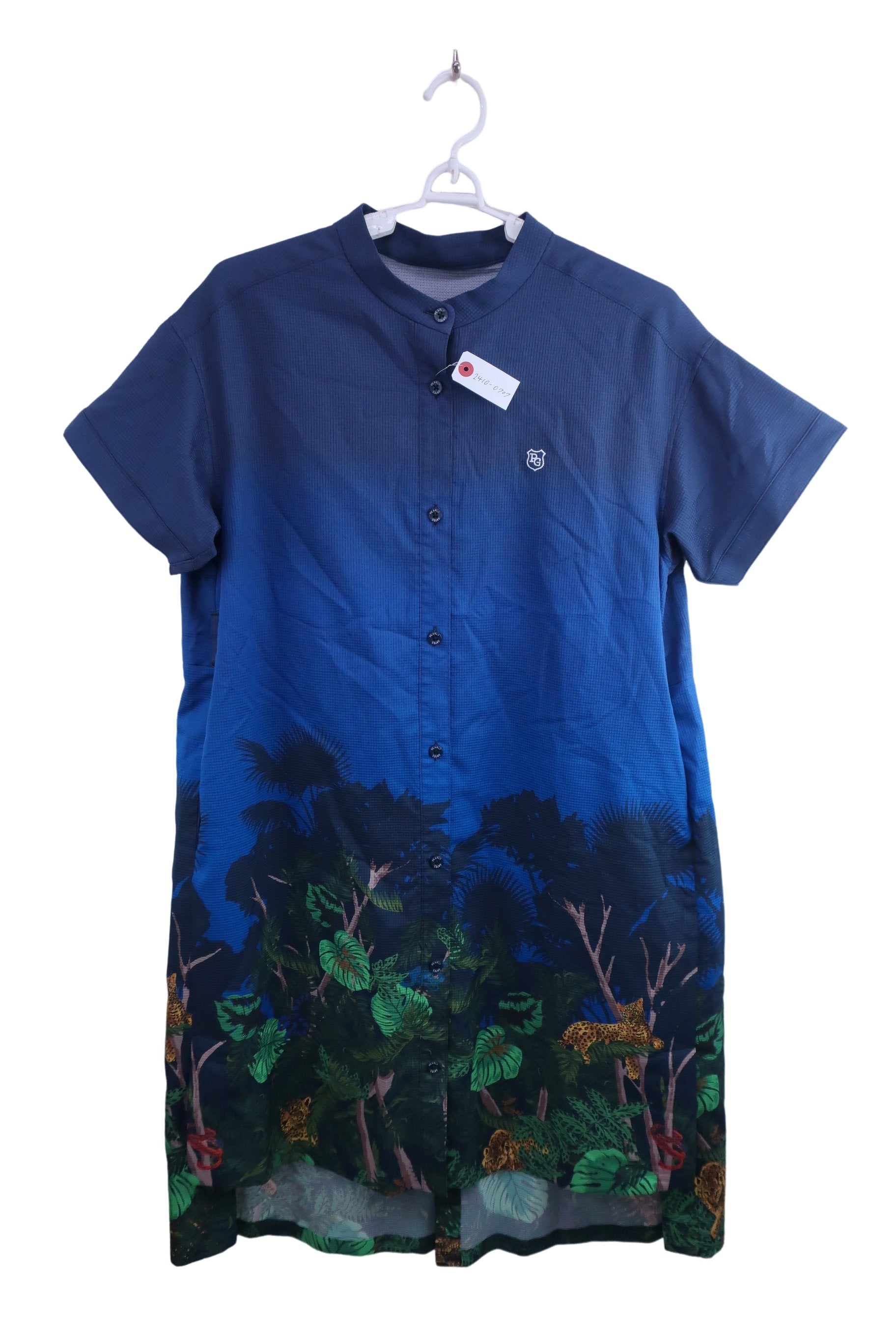 PEARLY GATES(パーリーゲイツ) シャツワンピース ネイビー南国柄 レディース 1 A-1