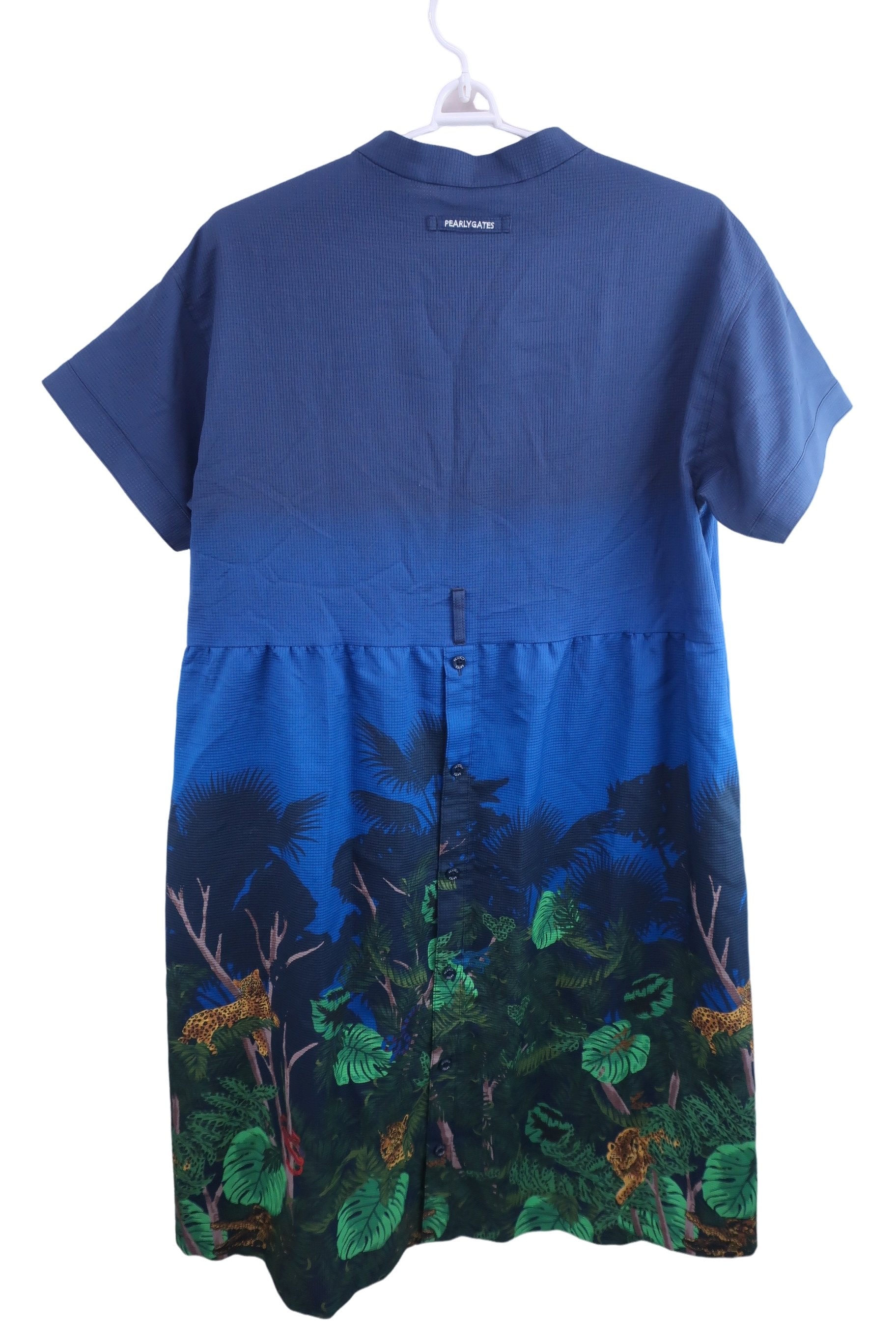 PEARLY GATES(パーリーゲイツ) シャツワンピース ネイビー南国柄 レディース 1 A-3