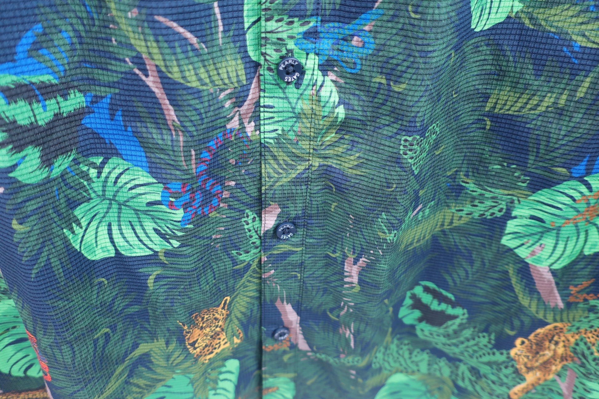 PEARLY GATES(パーリーゲイツ) シャツワンピース ネイビー南国柄 レディース 1 A-4