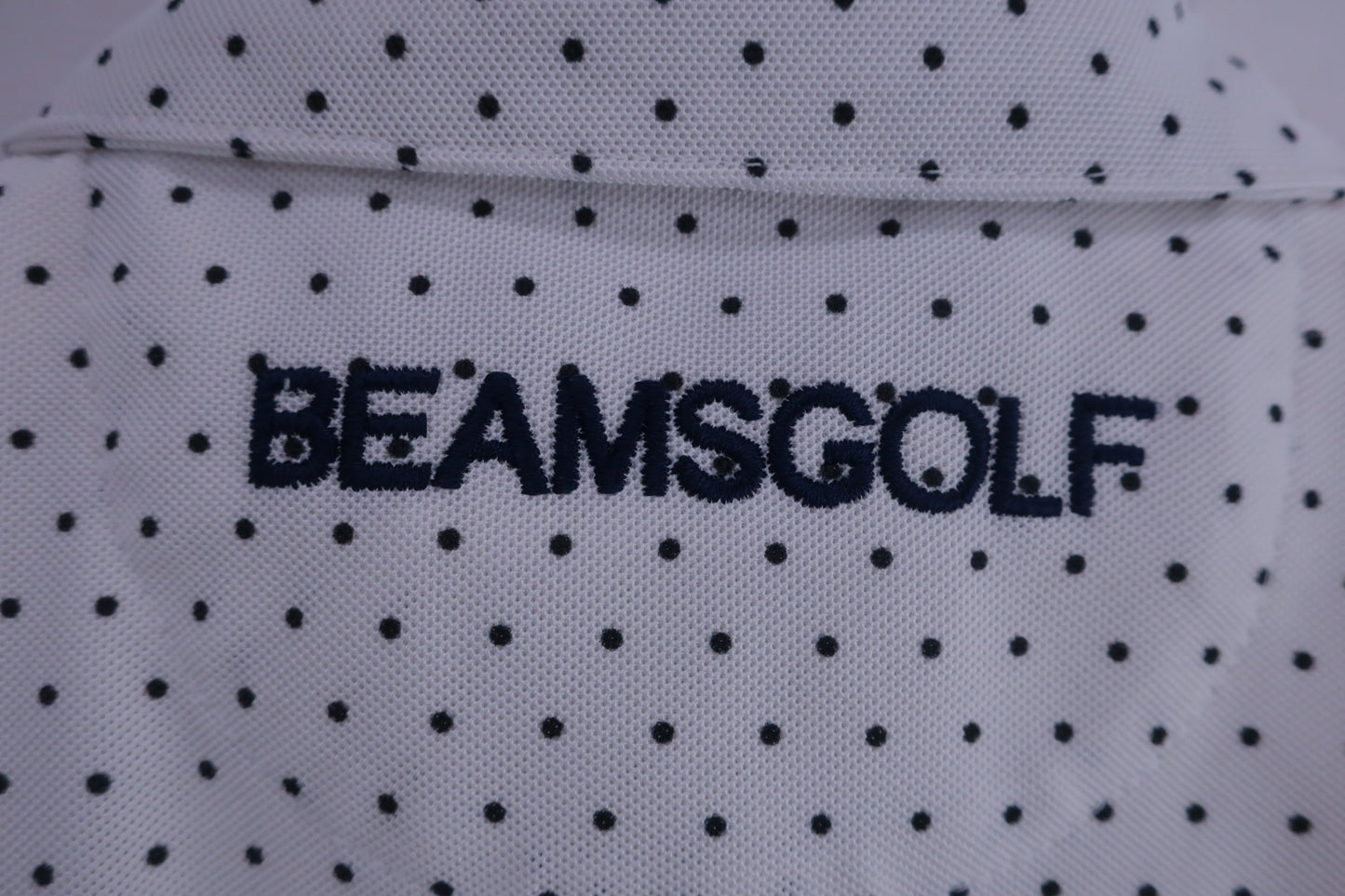 BEAMS GOLF(ビームスゴルフ) ポロシャツ 白ドット柄 レディース M A-6