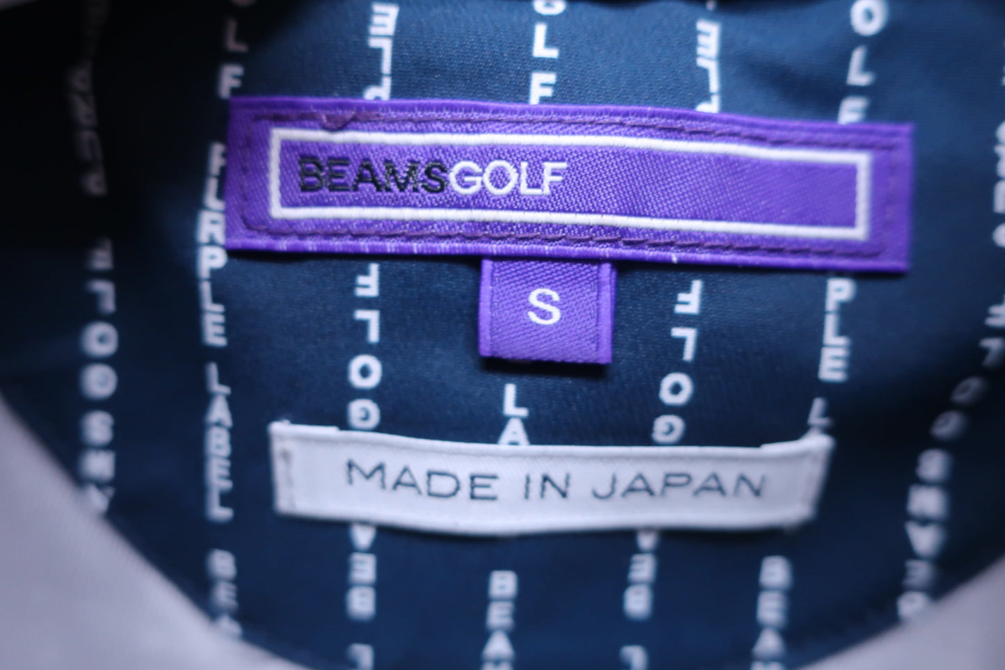 BEAMS GOLF(ビームスゴルフ) トラックジャケット ネイビー白ロゴ文字柄 レディース S A-3