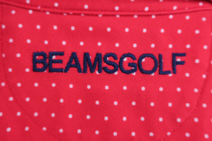 BEAMS GOLF(ビームスゴルフ) ポロシャツ 赤白ドット柄 レディース S A-6