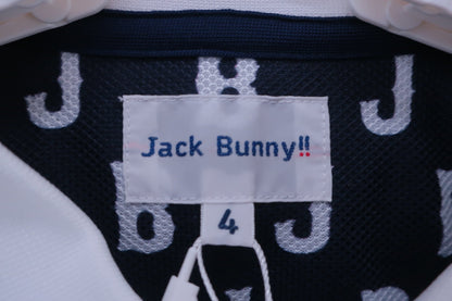 Jack Bunny(ジャックバニー) ポロシャツ ネイビー白ロゴ文字柄 メンズ 4 262-4160325 N-2