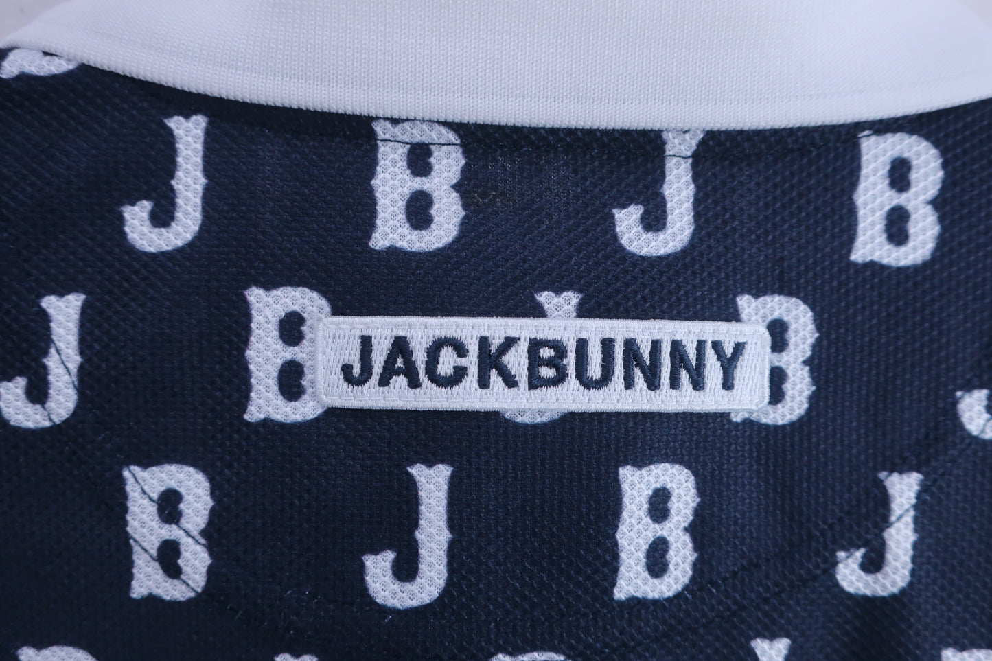 Jack Bunny(ジャックバニー) ポロシャツ ネイビー白ロゴ文字柄 メンズ 4 262-4160325 N-5