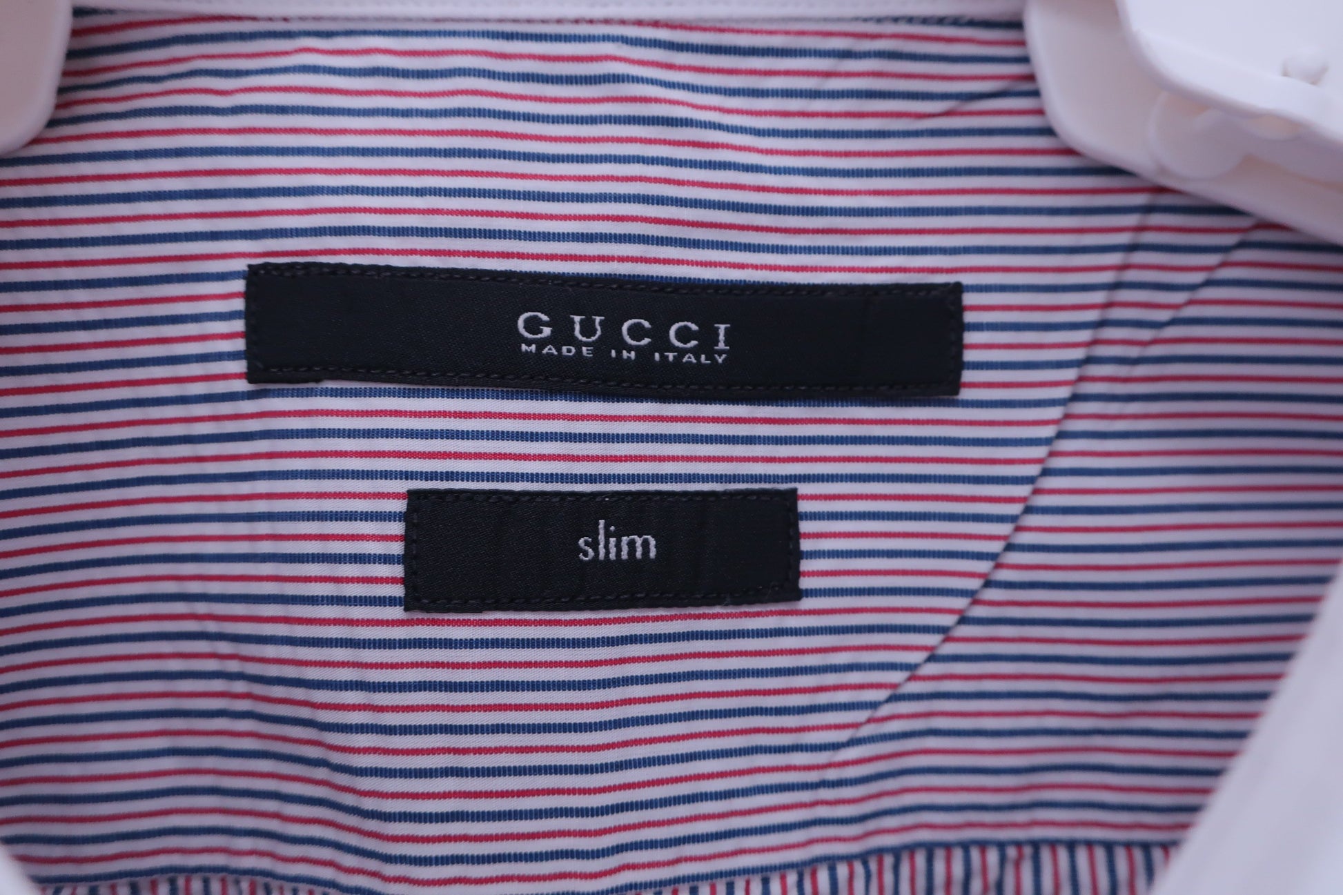 GUCCI(グッチ) slimフィット 長袖シャツ カラフルストライプ メンズ 43 17 A-2