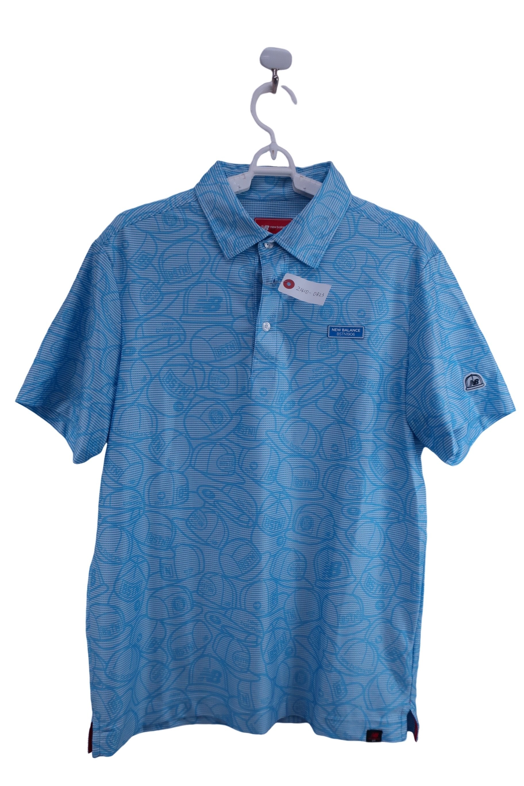 New Balance golf(ニューバランスゴルフ) ポロシャツ 水色総柄 メンズ 6 012-9168009 A-1