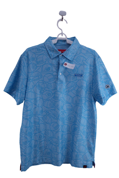 New Balance golf(ニューバランスゴルフ) ポロシャツ 水色総柄 メンズ 6 012-9168009 A-1