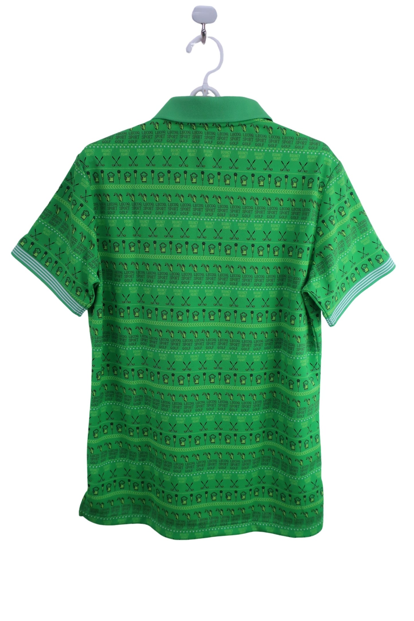 le coq sportif(ルコックスポルティフ) ポロシャツ 緑総柄 メンズ L S-4