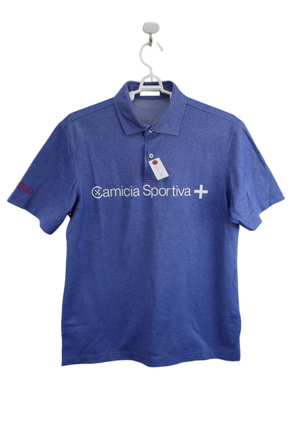 Camicia Sportiva+(カミーチャスポルティーバプラス) ポロシャツ 青 メンズ 50 A-1