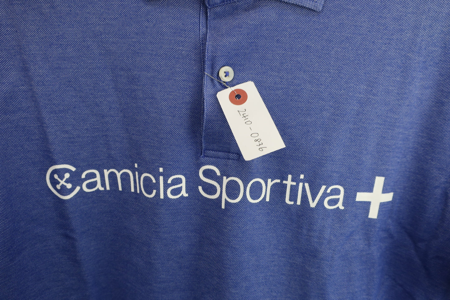 Camicia Sportiva+(カミーチャスポルティーバプラス) ポロシャツ 青 メンズ 50 A-3