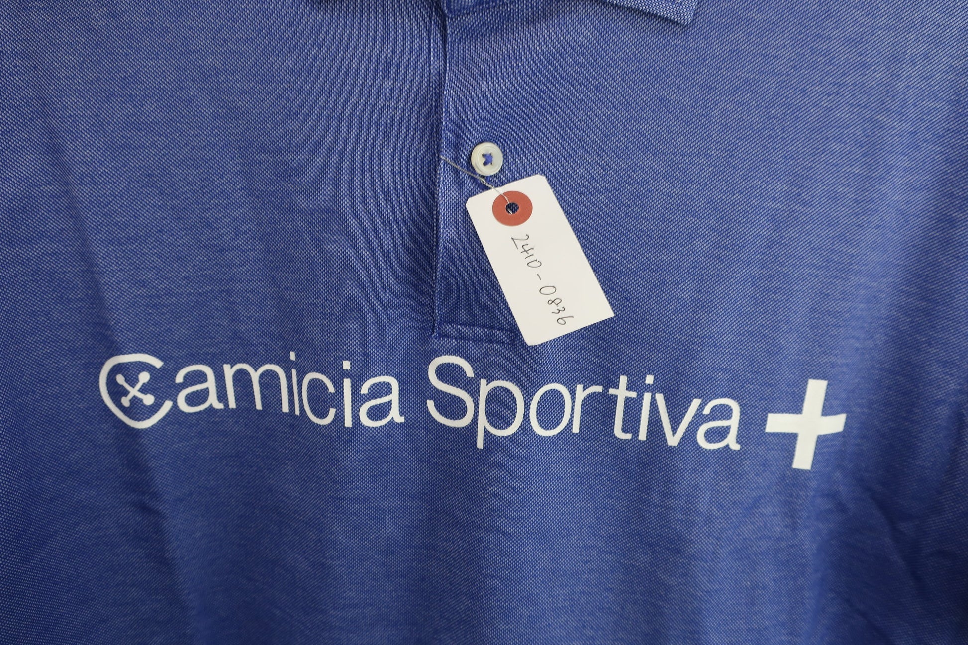 Camicia Sportiva+(カミーチャスポルティーバプラス) ポロシャツ 青 メンズ 50 A-3