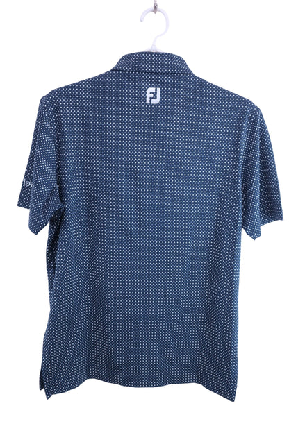 FOOTJOY(フットジョイ) ポロシャツ 紺白総柄 メンズ L S-4
