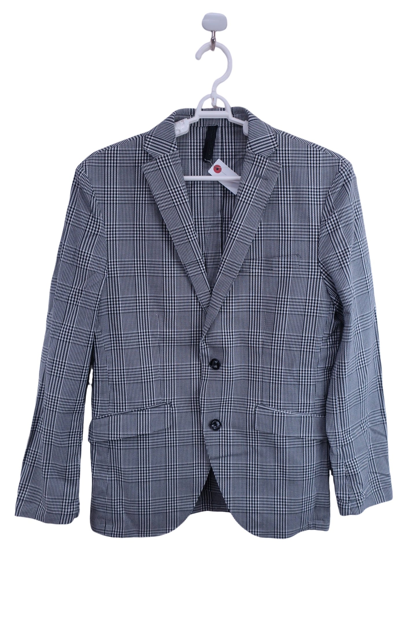 MONSIEUR NICOLE 薄手テーラードジャケット 白黒チェック メンズ 48 A-1