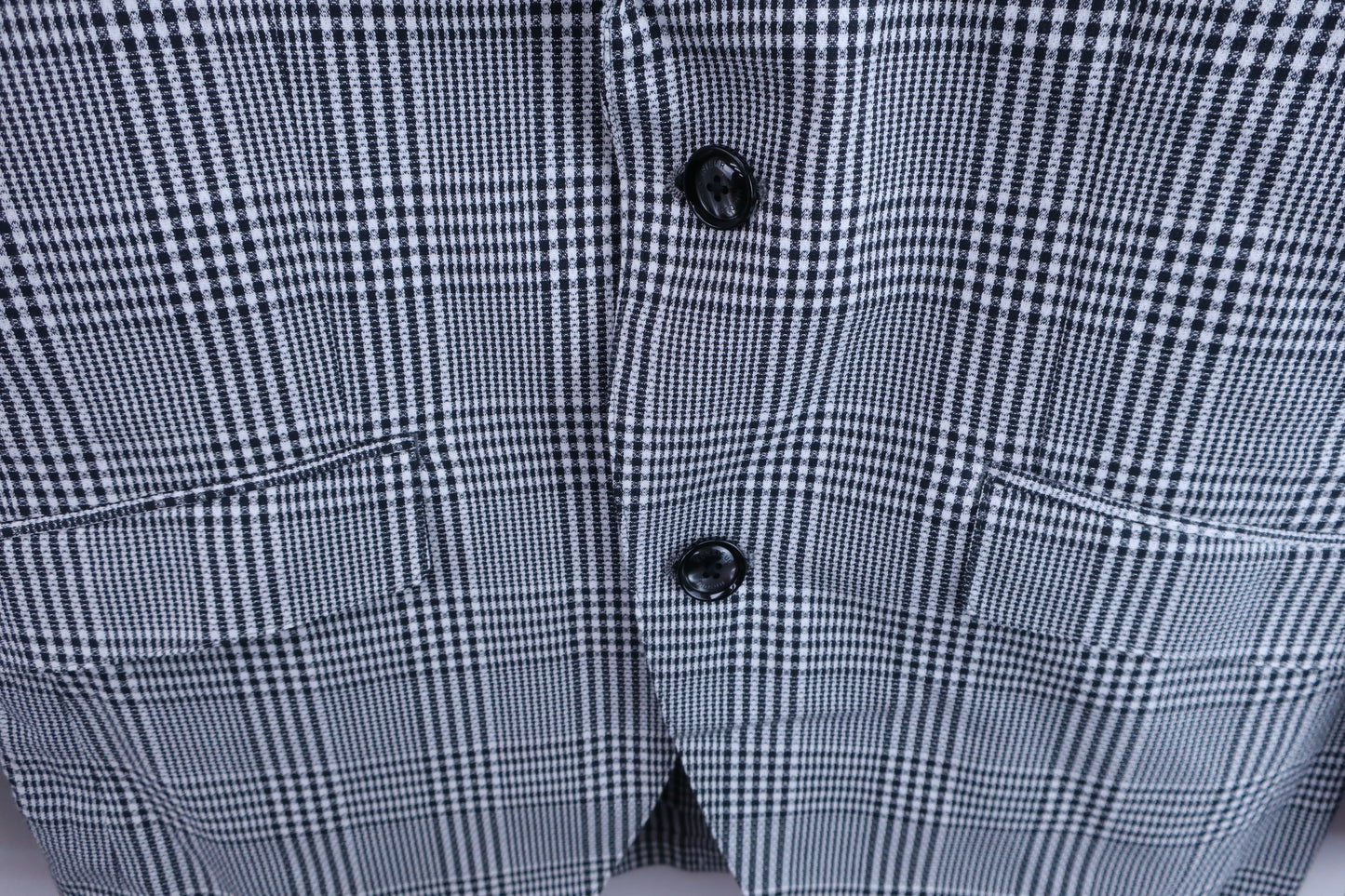 MONSIEUR NICOLE 薄手テーラードジャケット 白黒チェック メンズ 48 A-3