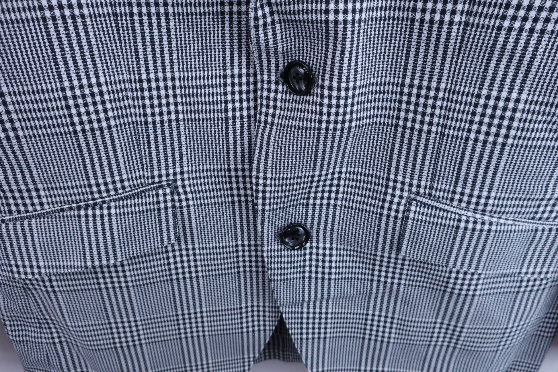 MONSIEUR NICOLE 薄手テーラードジャケット 白黒チェック メンズ 48 A-3