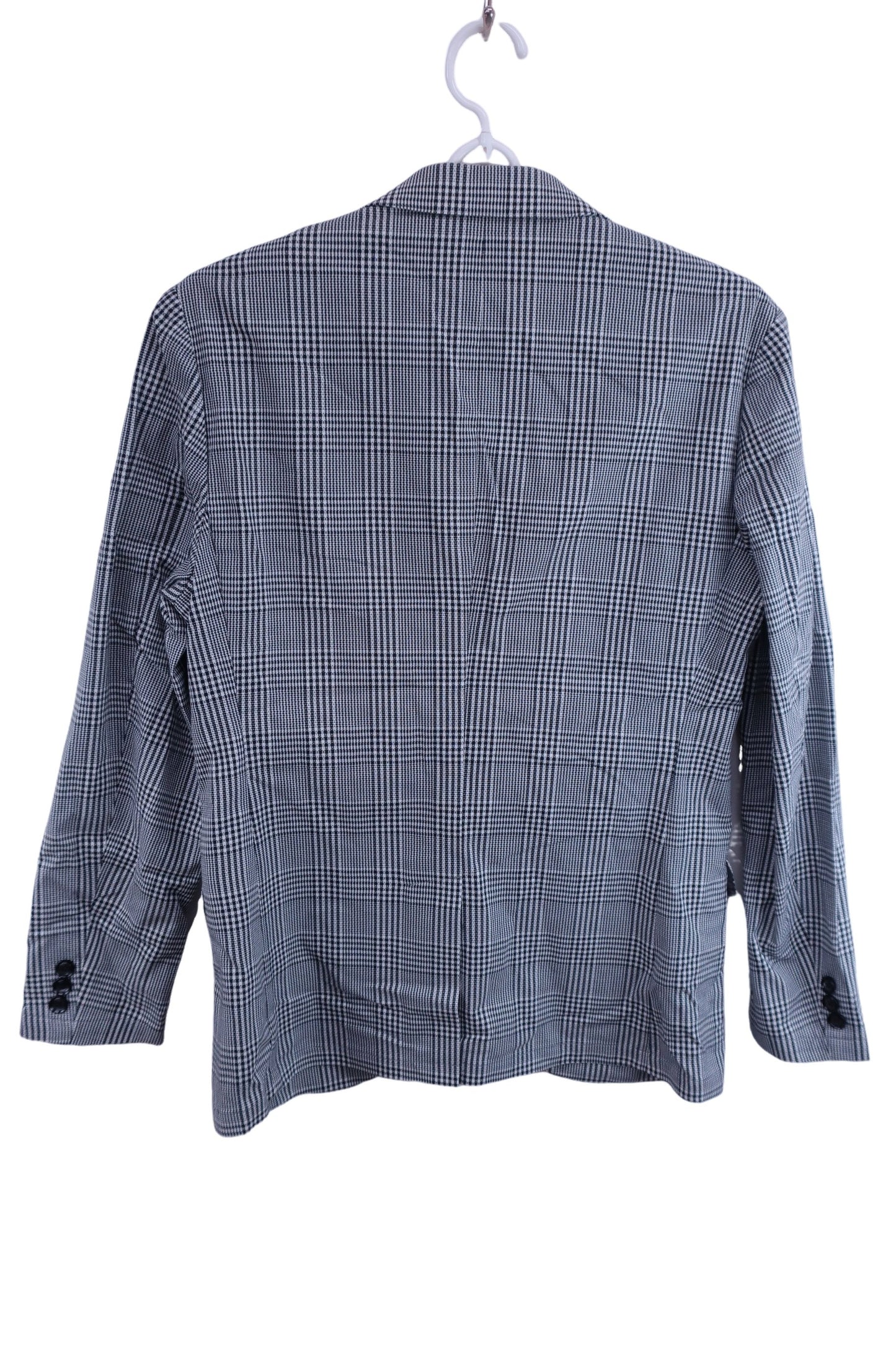 MONSIEUR NICOLE 薄手テーラードジャケット 白黒チェック メンズ 48 A-4