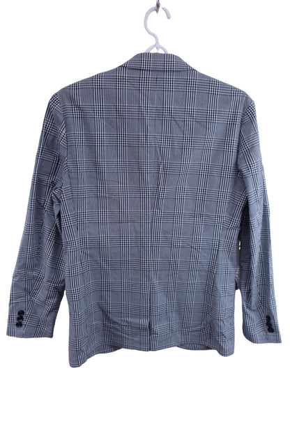 MONSIEUR NICOLE 薄手テーラードジャケット 白黒チェック メンズ 48 A-4