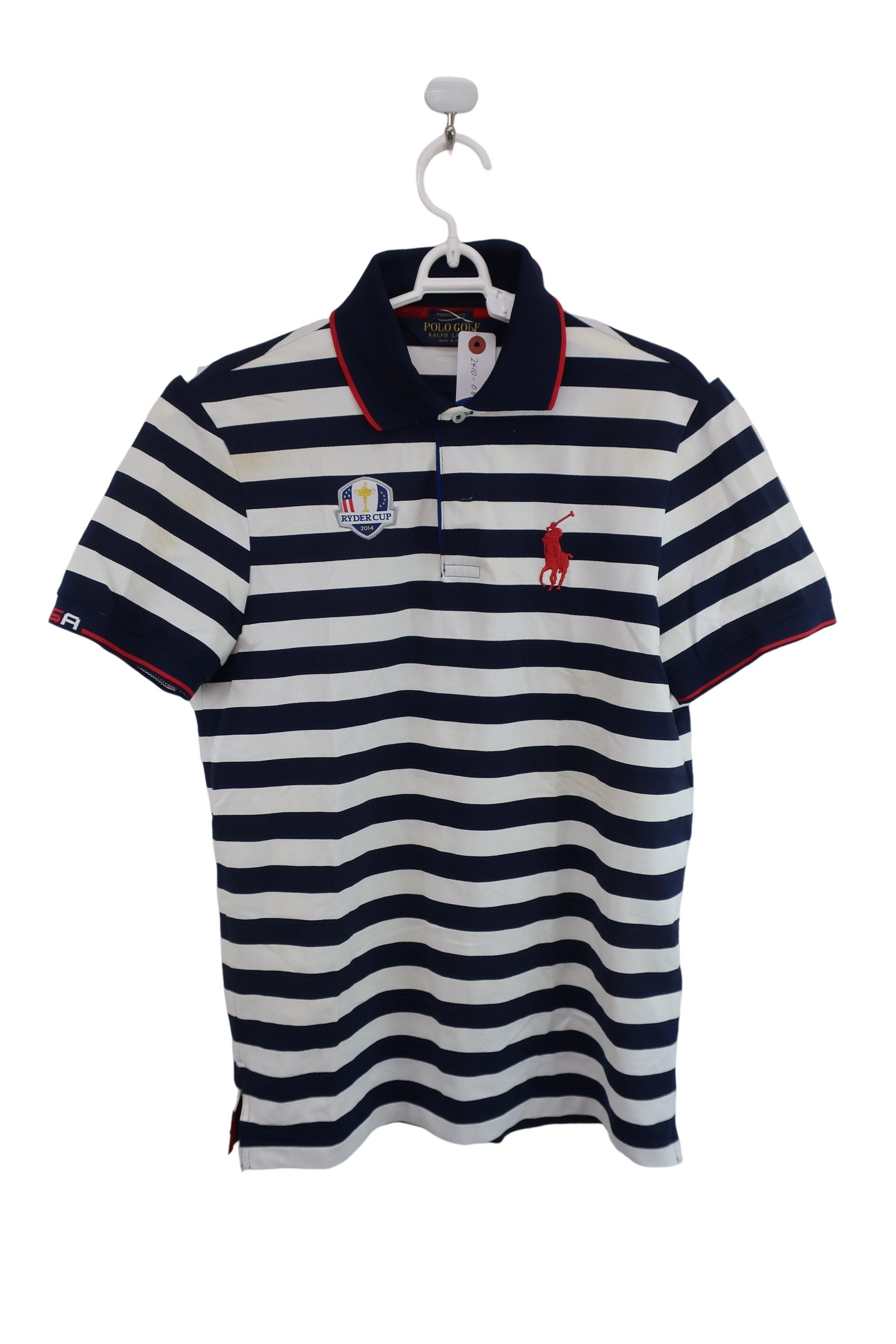 POLO GOLF(ポロゴルフ) ポロシャツ 白ネイビー メンズ XS B-1