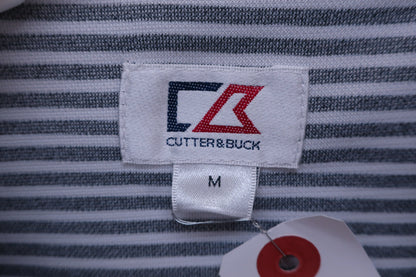 CUTTER&BUCK(カッター＆バック) ポロシャツ 白黒系ボーダー メンズ M A-4