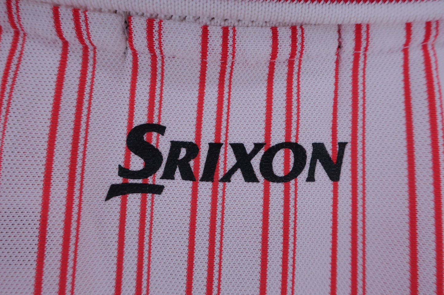 SRIXON(スリクソン) ポロシャツ 白赤ストライプ メンズ L A-5