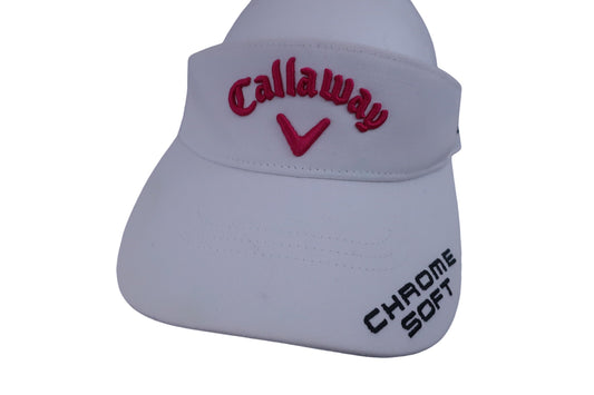 Callaway(キャロウェイ) サンバイザー 白ピンク メンズ フリーサイズ B-1