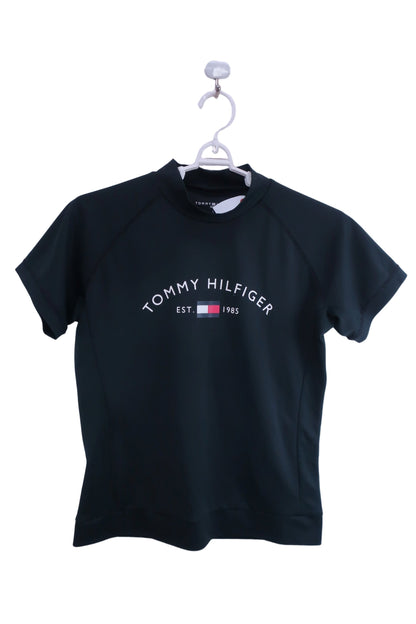 TOMMY HILFIGER GOLF(トミーヒルフィガーゴルフ) 半袖モックネックシャツ 緑 レディース L A-1