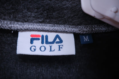 FILA GOLF(フィラゴルフ) フルジップシャツ グレー黒 レディース M A-5