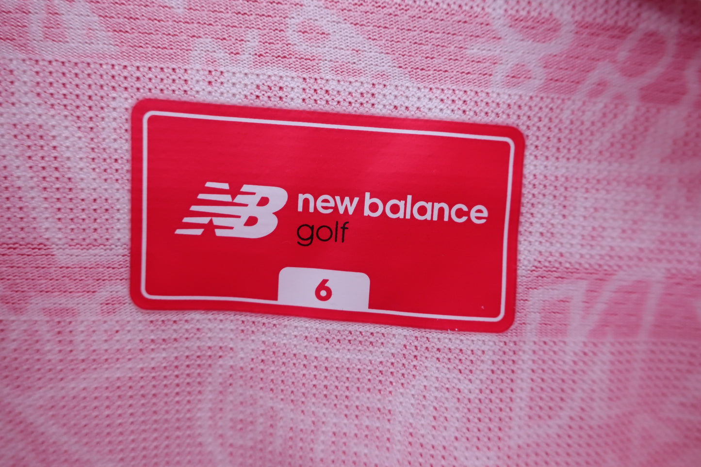 New Balance golf(ニューバランスゴルフ) ポロシャツ 赤白総ロゴ柄 メンズ 6 012-8160011 A-3