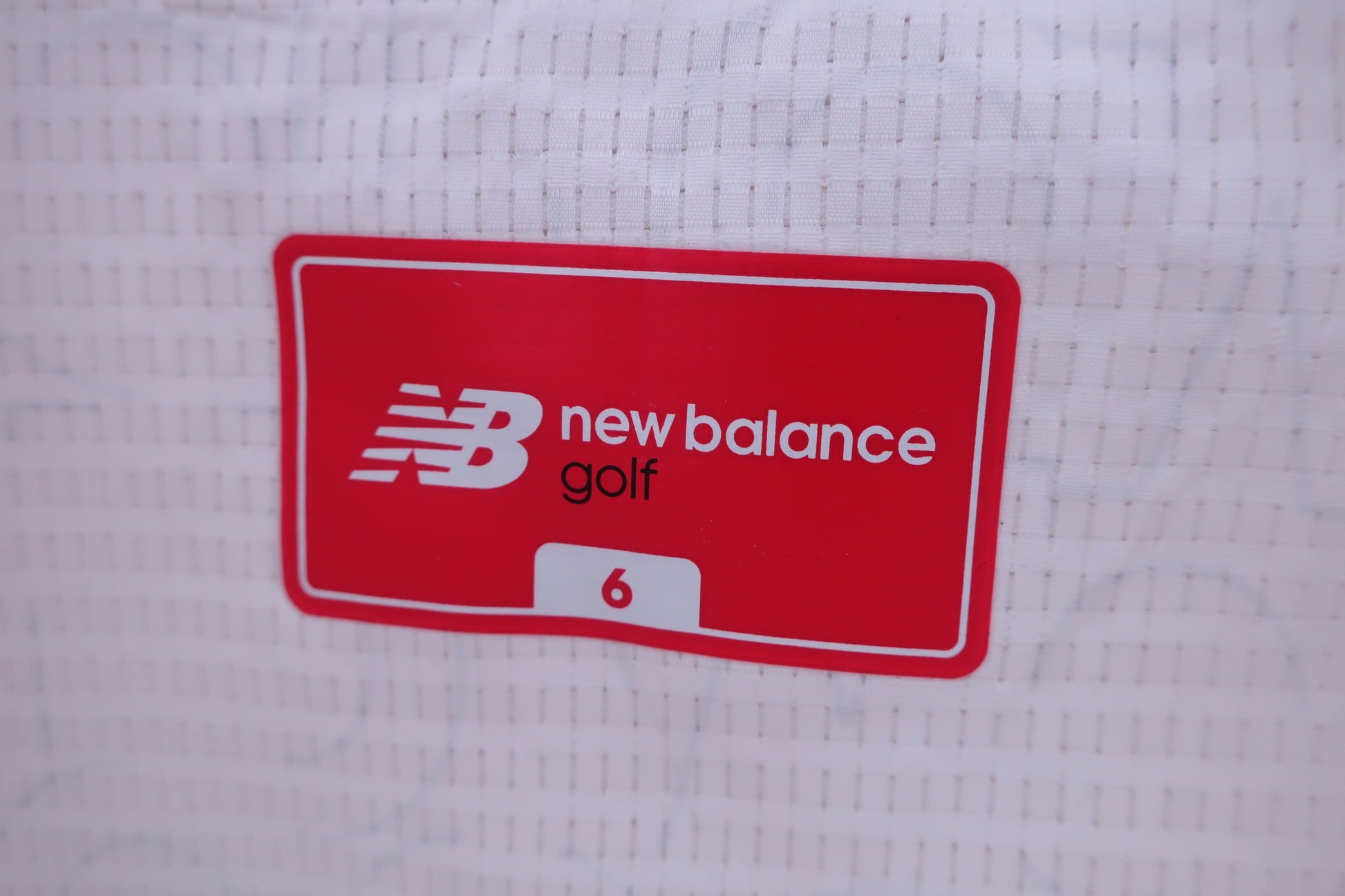 New Balance golf(ニューバランスゴルフ) シアサッカーポロシャツ 白グレーロゴ柄 メンズ 6 012-1168001 A-3