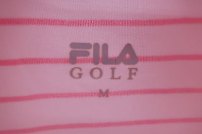 FILA GOLF(フィラゴルフ) ハイネックシャツ 白赤ボーダー レディース M A-3